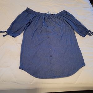 XL Demin off shoulder dress